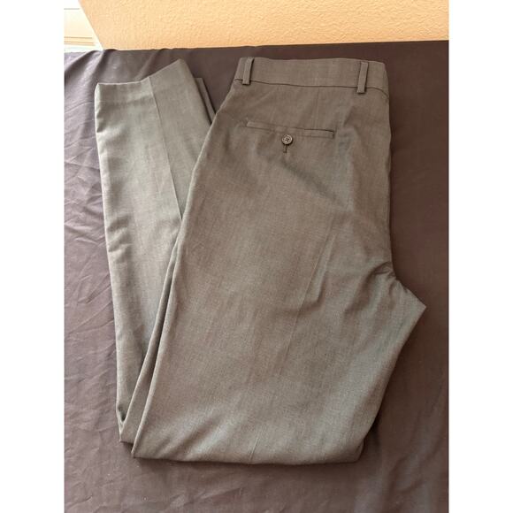 New ORIGINAL PENGUIN Men's Gray Osman Flat Front Dress Pants Size 34X34 - Picture 2 of 6